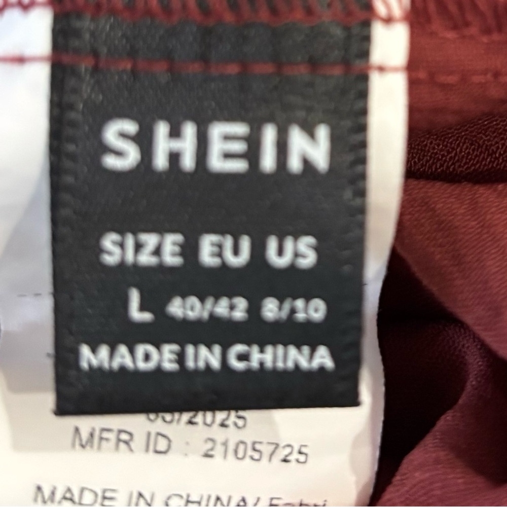 SHEIN Deep Red Maxi jumpsuit Large Women’s - Picture 4 of 4